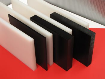 Plaque en plastique HDPE / PE, noir, 8 mm par m2